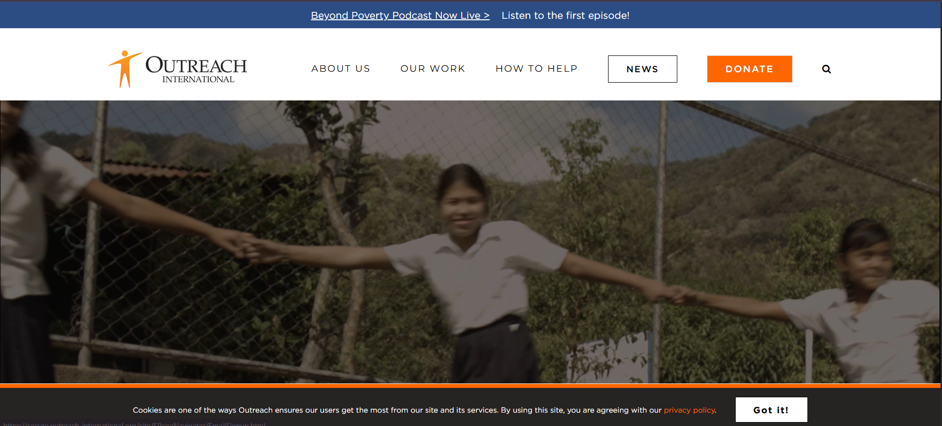 Outreach International screenshot